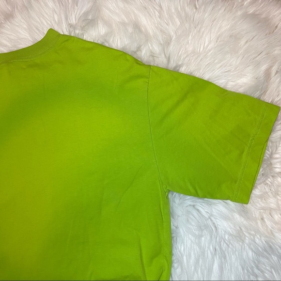 Vintage Lime Green Mickey Mouse Embroidered TShirt - Picture 10 of 14